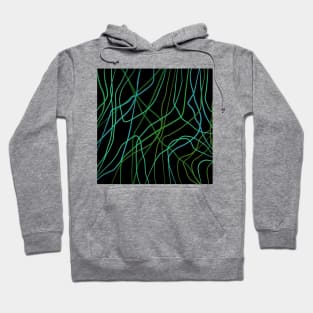 Green and black lines Hoodie